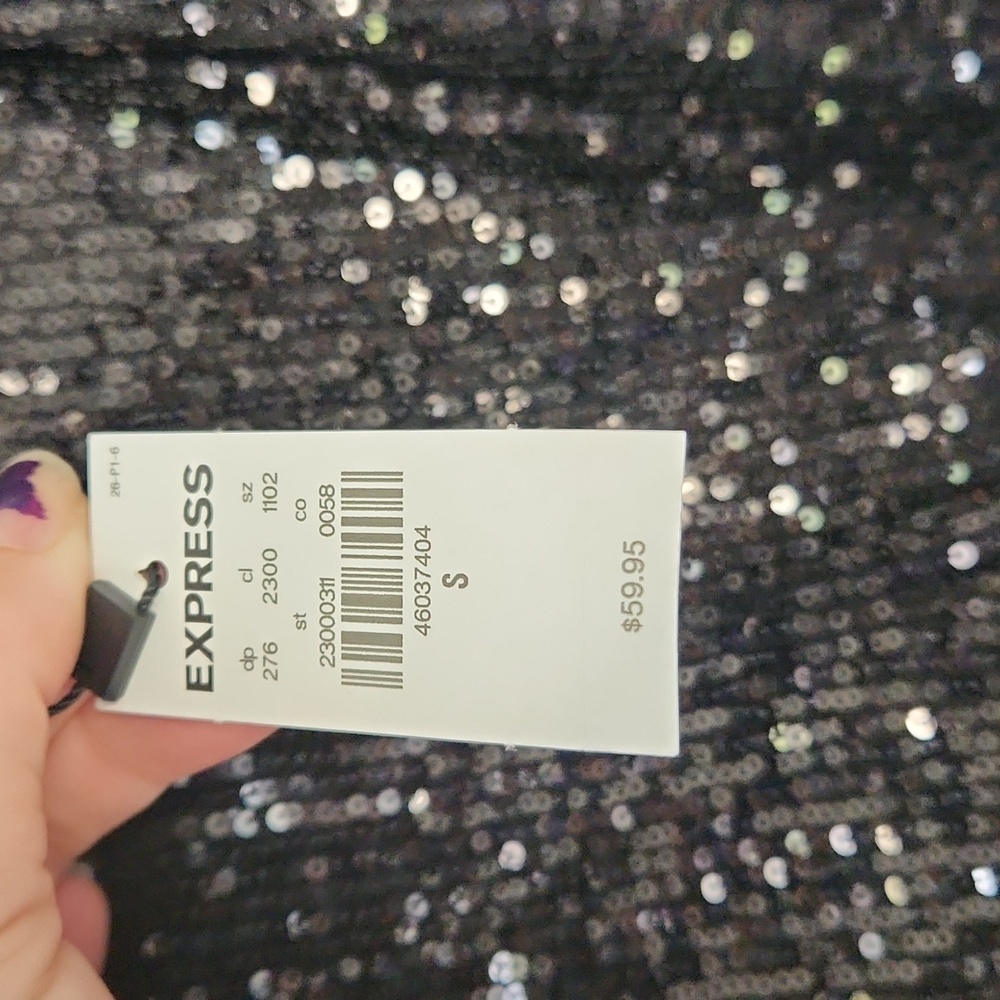 Express sequin shorts black - Picture 4 of 5
